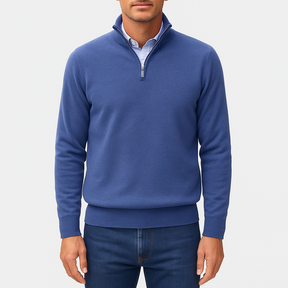 Herren Viertelzip-Pullover - Leichter Strickoberteil