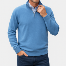 Herren Viertelzip-Pullover - Leichter Strickoberteil