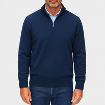 Herren Viertelzip-Pullover - Leichter Strickoberteil