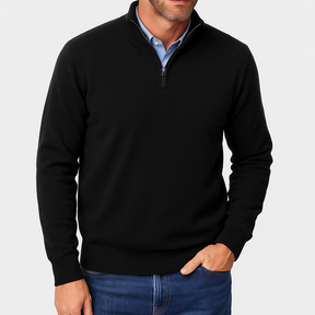 Herren Viertelzip-Pullover - Leichter Strickoberteil