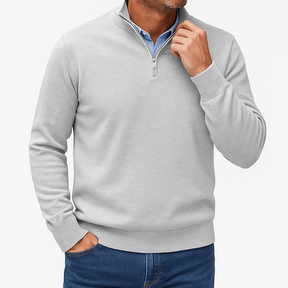 Herren Viertelzip-Pullover - Leichter Strickoberteil