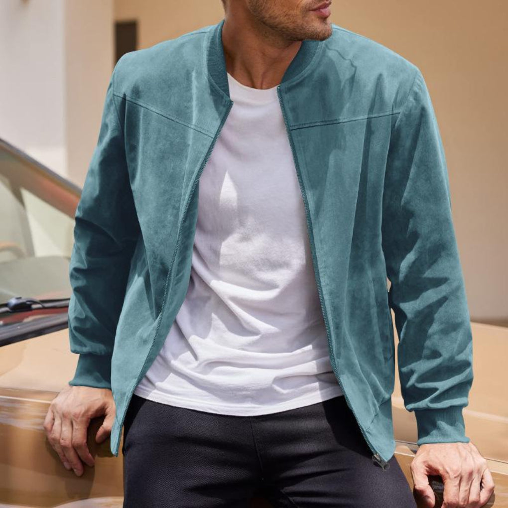 Herren Retro Wildlederjacke - Stylische Alltagsjacke