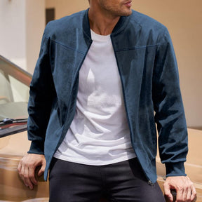 Herren Retro Wildlederjacke - Stylische Alltagsjacke