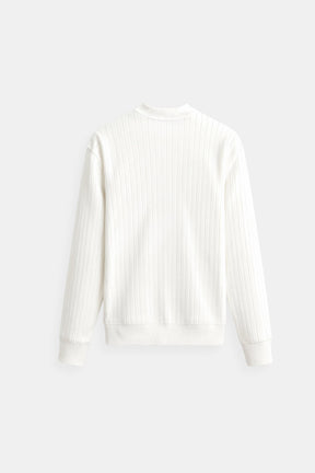 Herren Rippstrick Langarmpullover