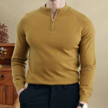 Herren Woll Slim-Fit Pullover