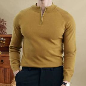 Herren Woll Slim-Fit Pullover