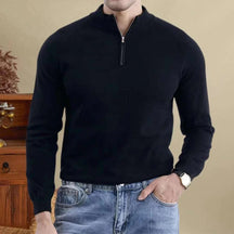 Herren Woll Slim-Fit Pullover