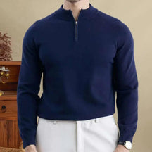 Herren Woll Slim-Fit Pullover