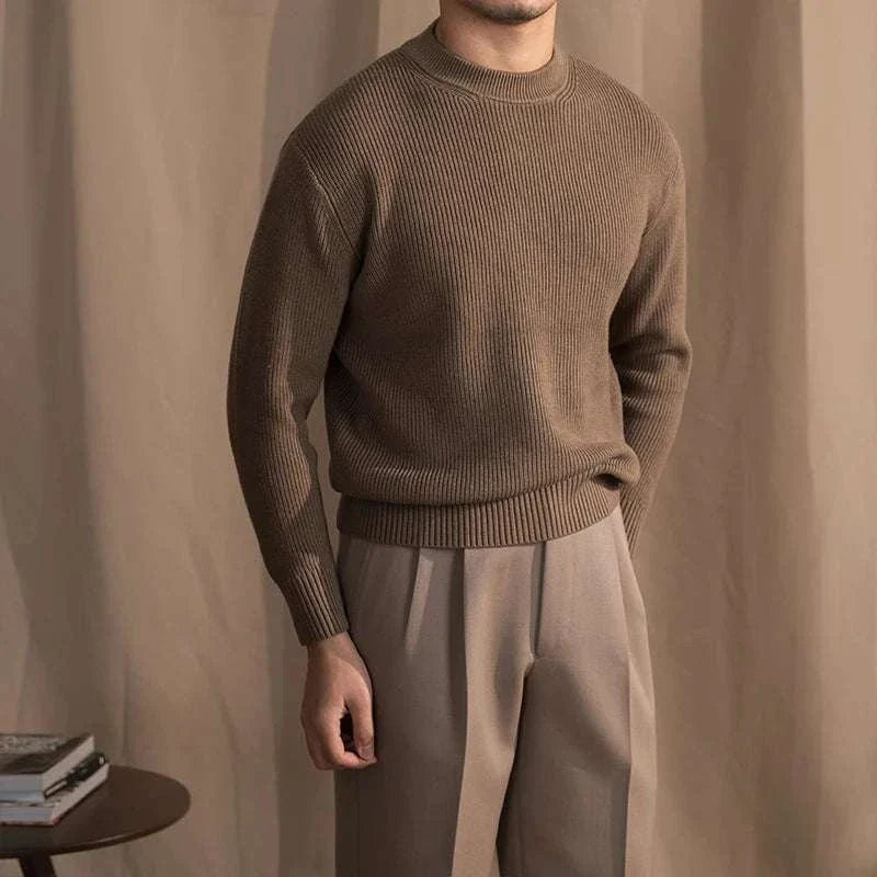 Herren Woll-Ripp-Pullover