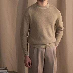 Herren Woll-Ripp-Pullover
