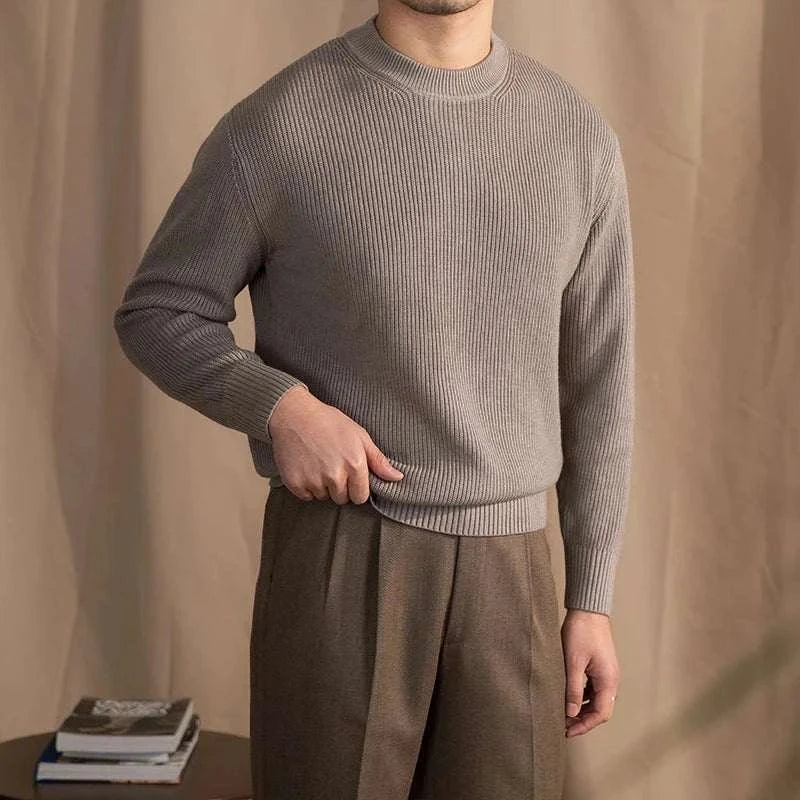 Herren Woll-Ripp-Pullover