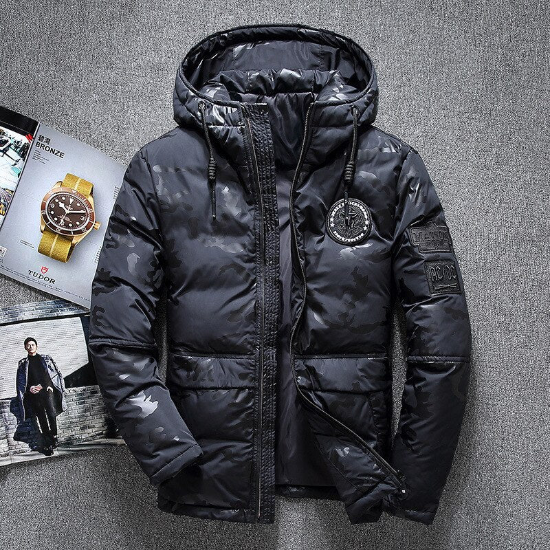 Herren Camouflage Winterjacke