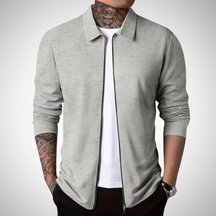 Herren Zip-Up Cardigan - Slim Fit Leichtes Design