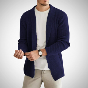 Herren Zip-Up Cardigan - Stilvolles Strick-Layering-Stück