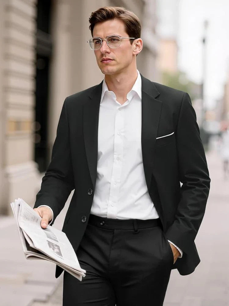 Milo Herren Sakko | Stretchstoff, Slim Fit, Elegant