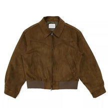 Rico Herren Mantel Lang | Wildleder, Retro Design, Lässig