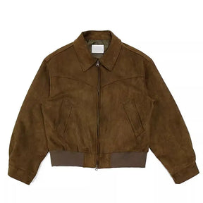 Rico Herren Mantel Lang | Wildleder, Retro Design, Lässig