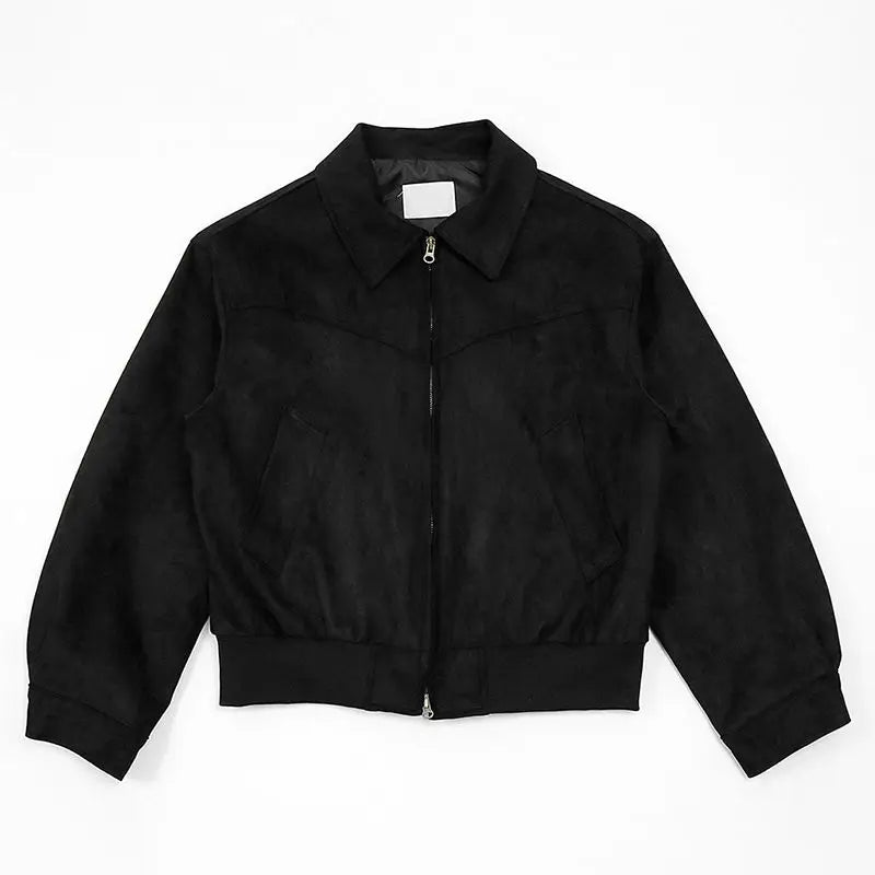 Rico Herren Mantel Lang | Wildleder, Retro Design, Lässig