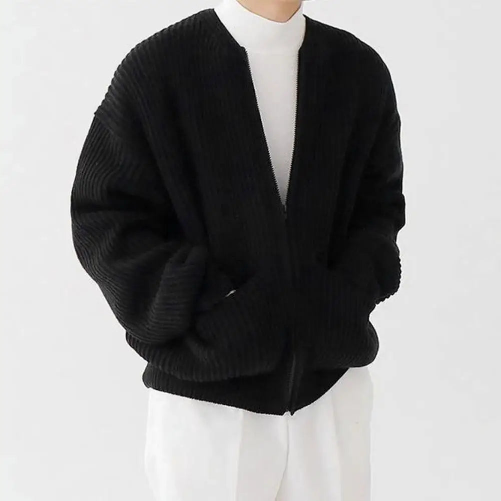 Rico Herren Strickjacke | Hochwertige Strickware, Reißverschluss und Kordelzug, Vielseitig für Herbst