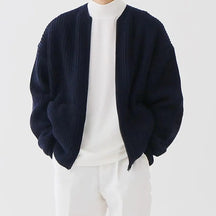 Rico Herren Strickjacke | Hochwertige Strickware, Reißverschluss und Kordelzug, Vielseitig für Herbst