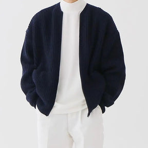 Rico Herren Strickjacke | Hochwertige Strickware, Reißverschluss und Kordelzug, Vielseitig für Herbst