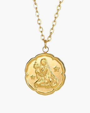 Zodiac Zeichen Halskette - Gold