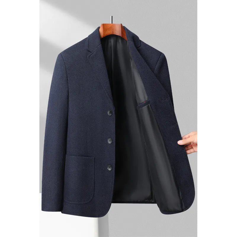 Herren Blazer aus Wollmischung in taillierter Passform