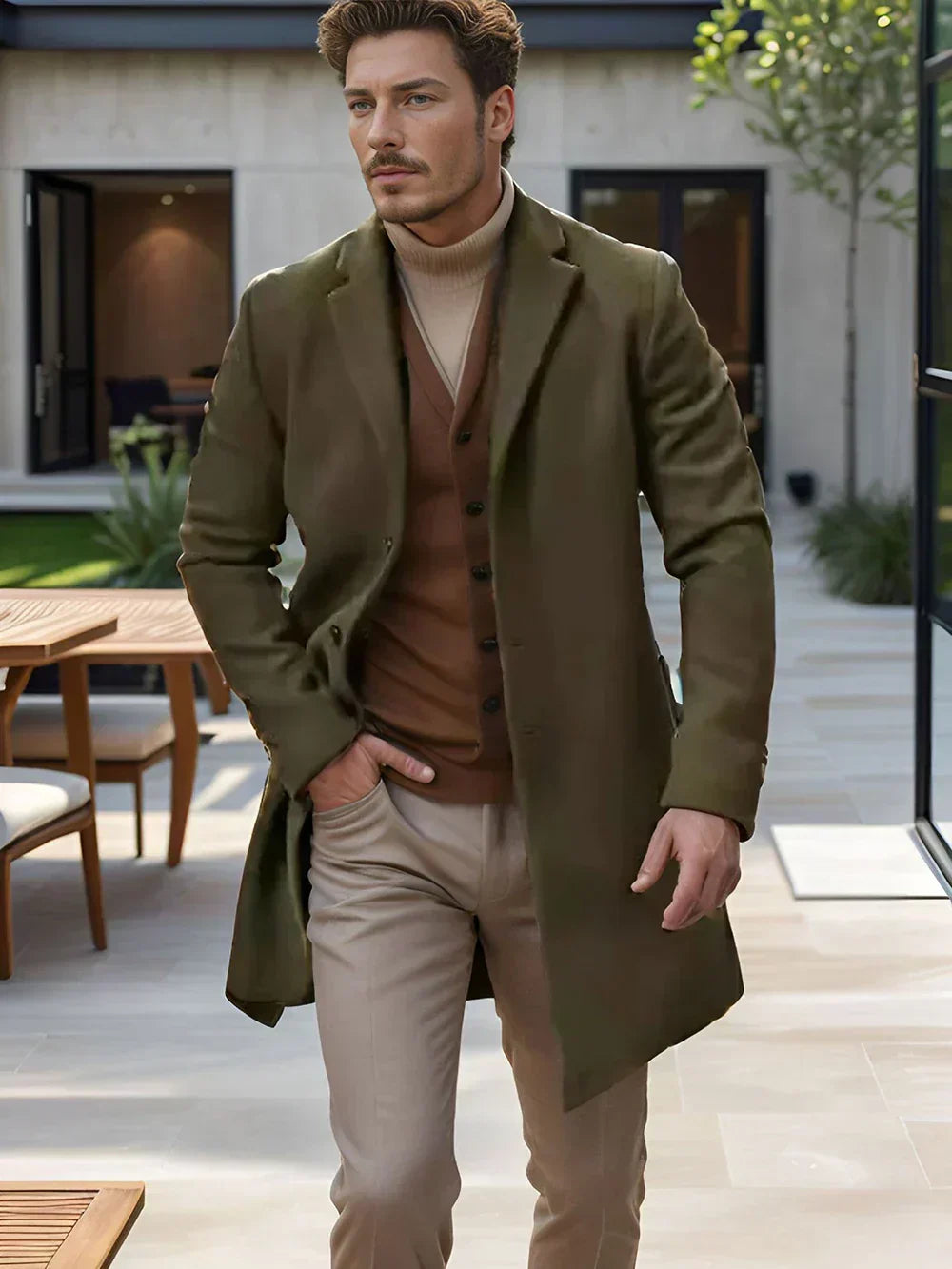 Herren Baumwolljacke Eleganter Schnitt
