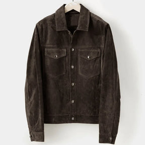 Sam Herren Jacke | Slim Fit Faux Wildleder, Elegant