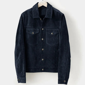 Sam Herren Jacke | Slim Fit Faux Wildleder, Elegant
