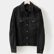 Sam Herren Jacke | Slim Fit Faux Wildleder, Elegant