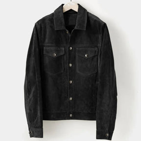 Sam Herren Jacke | Slim Fit Faux Wildleder, Elegant