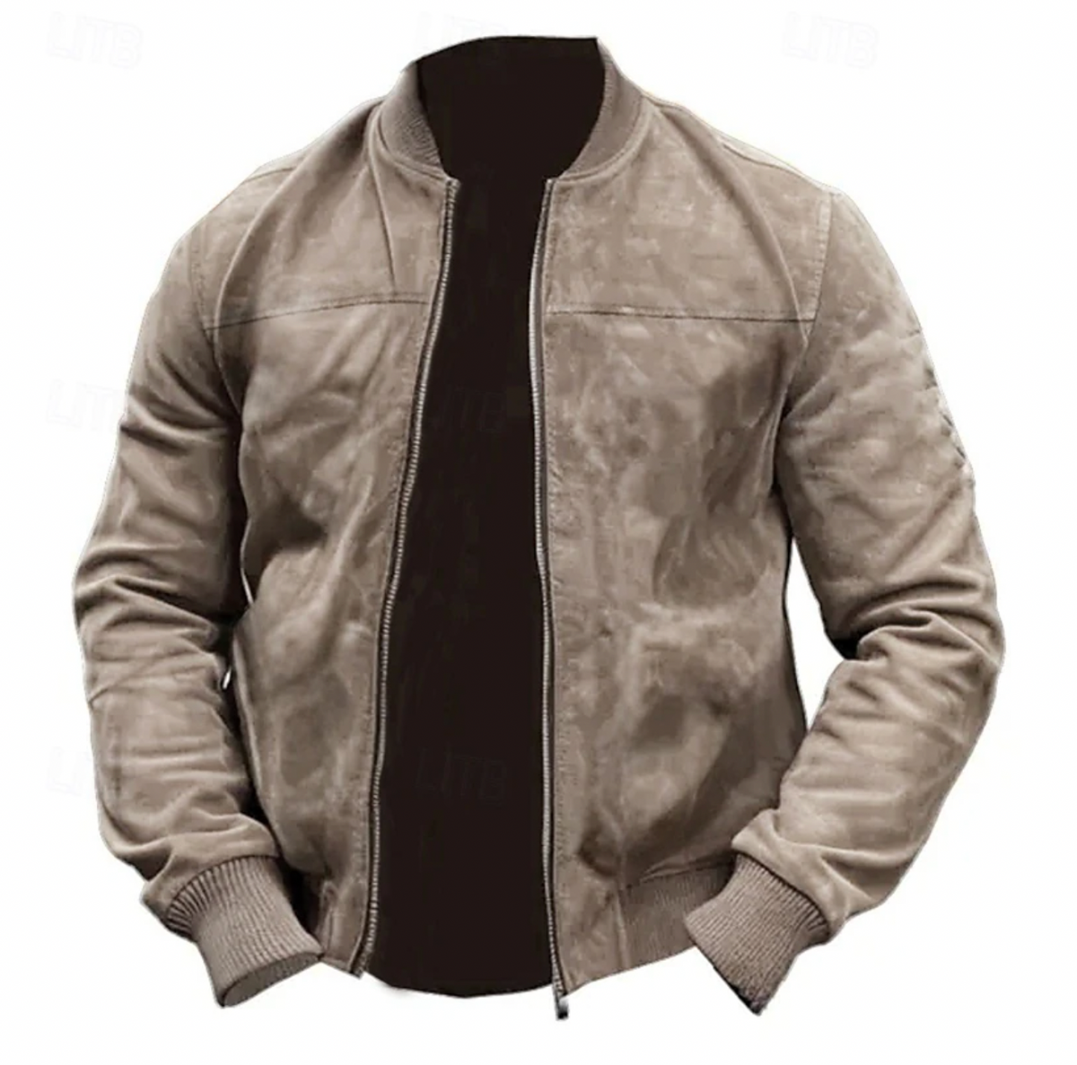Herren Leichte Wildleder Bomberjacke