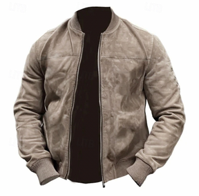Herren Leichte Wildleder Bomberjacke