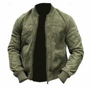 Herren Leichte Wildleder Bomberjacke