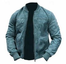 Herren Leichte Wildleder Bomberjacke