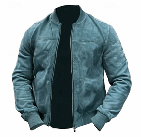 Herren Leichte Wildleder Bomberjacke