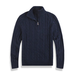 Castello | Hochwertiger Baumwoll-Half-Zip-Pullover