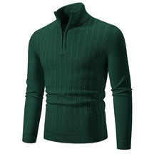 ByCastello | Kabelstrick Halb-Zip Pullover