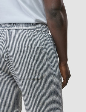 Seersucker Shorts Navy Stripes
