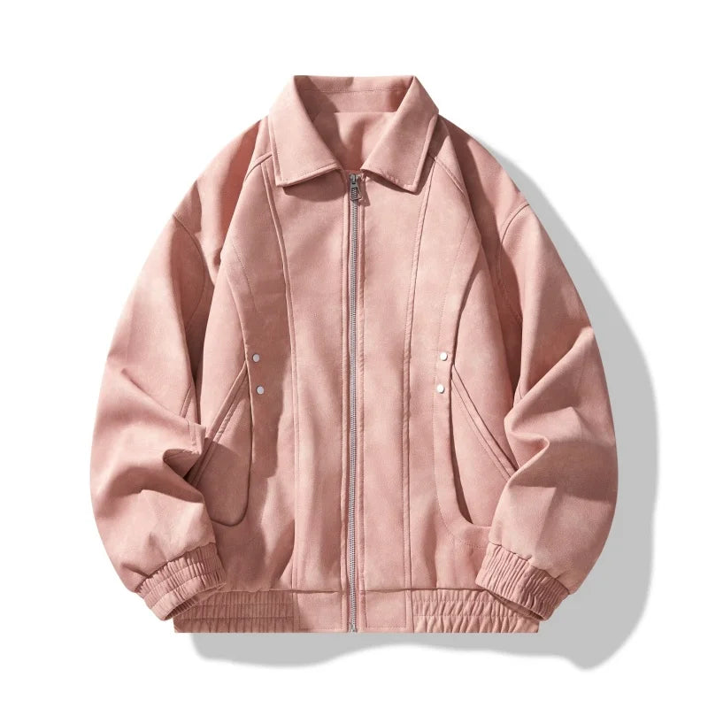 Sleek Herrenjacke | Slim Fit Leder, Winddicht