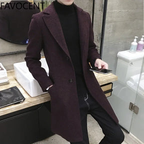 Sven Herren Trenchcoat | Hochwertige Wollmischung, Lässig, Plusgröße bis 2XL