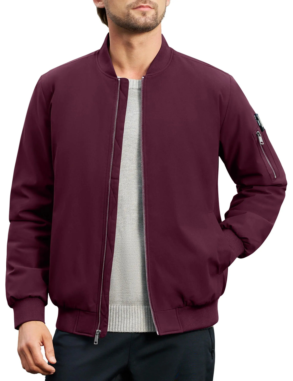 Herren Bomberjacke | Gepolstert, Wasserfest, Casual