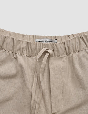 Tech Linen Elastic Shorts Sandshell