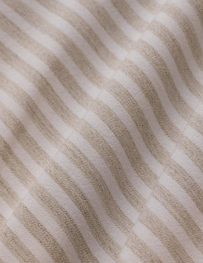 Tech Linen Elastic Shorts Sandshell Stripe