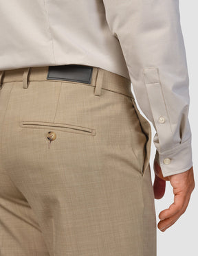 Tech Wool Suit Pants Regular Sand