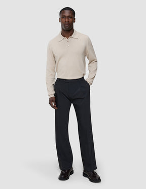 Tech Wool Suit Pants Relaxed Fit Black