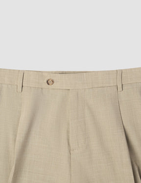 Tech Wool Suit Pants Relaxed Fit Sand
