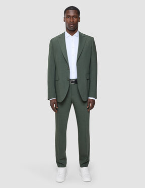Tech Wool Suit Pants Slim Green Night