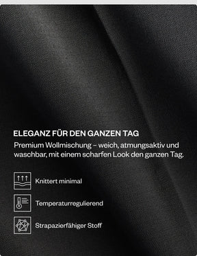Tech Wool Suit Pants Slim Black